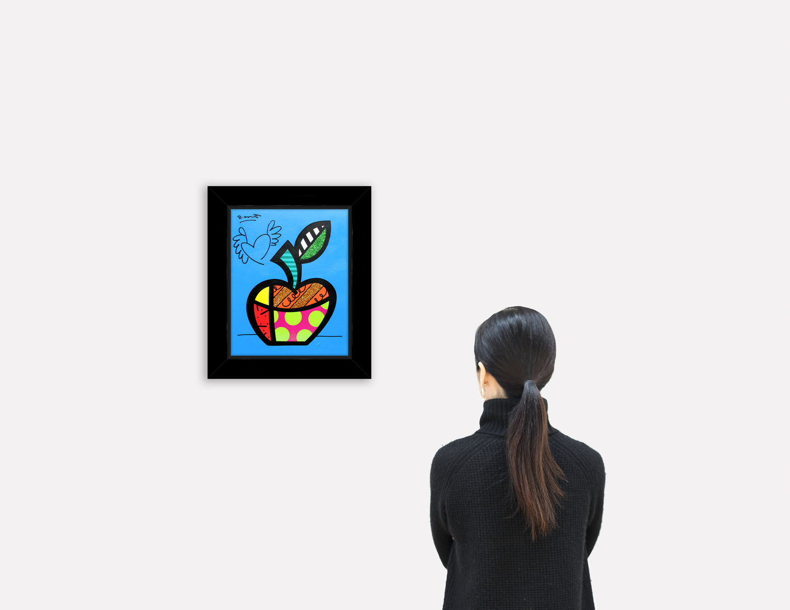 BLUE APPLE - Mixed Media Original