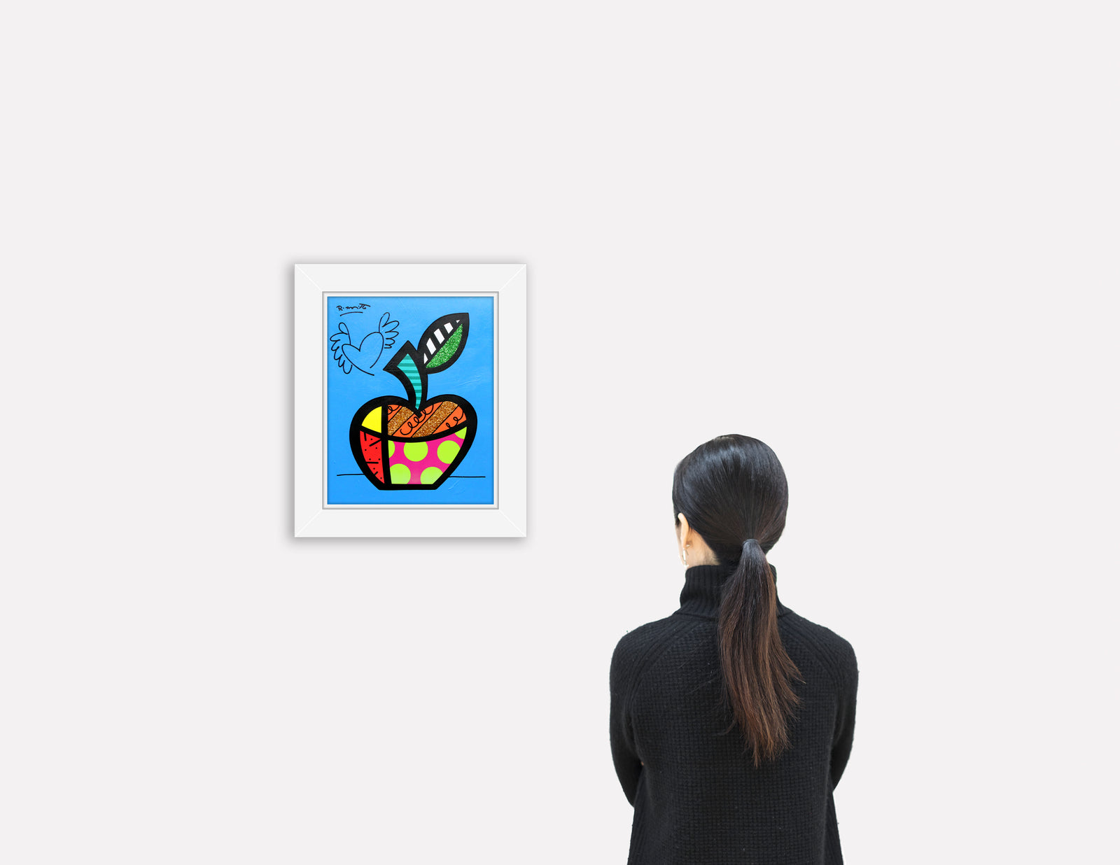 BLUE APPLE - Mixed Media Original