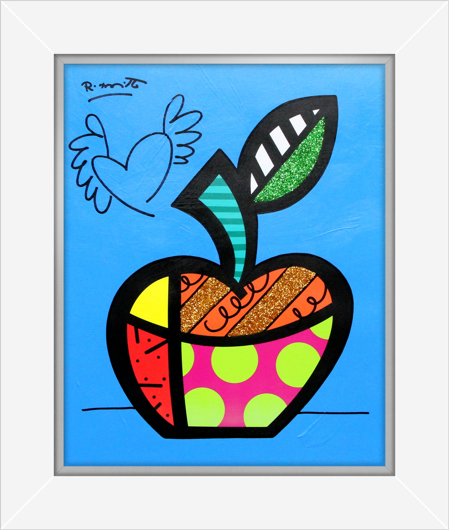 BLUE APPLE - Mixed Media Original