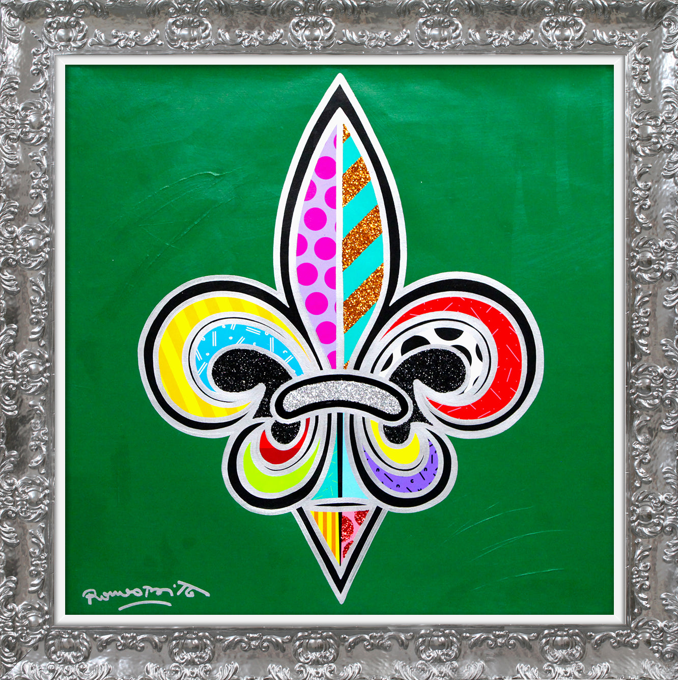 FLEUR-DE-LIS - Mixed Media Original