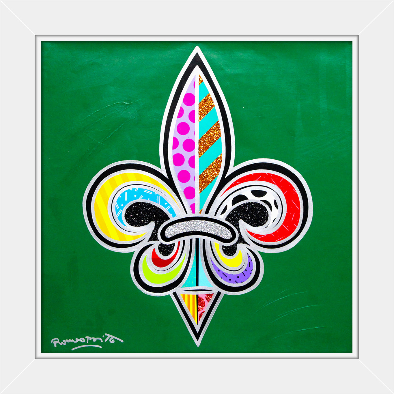 FLEUR-DE-LIS - Mixed Media Original