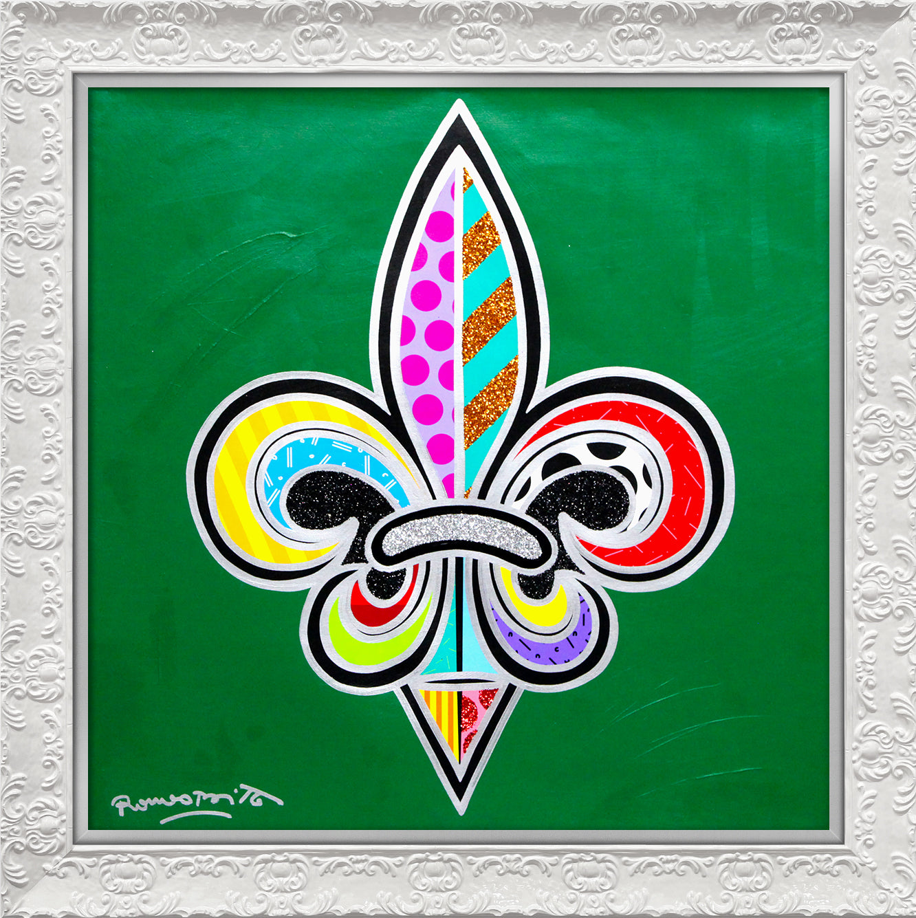 FLEUR-DE-LIS - Mixed Media Original
