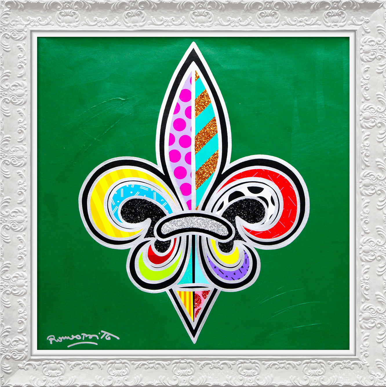 FLEUR-DE-LIS - Mixed Media Original
