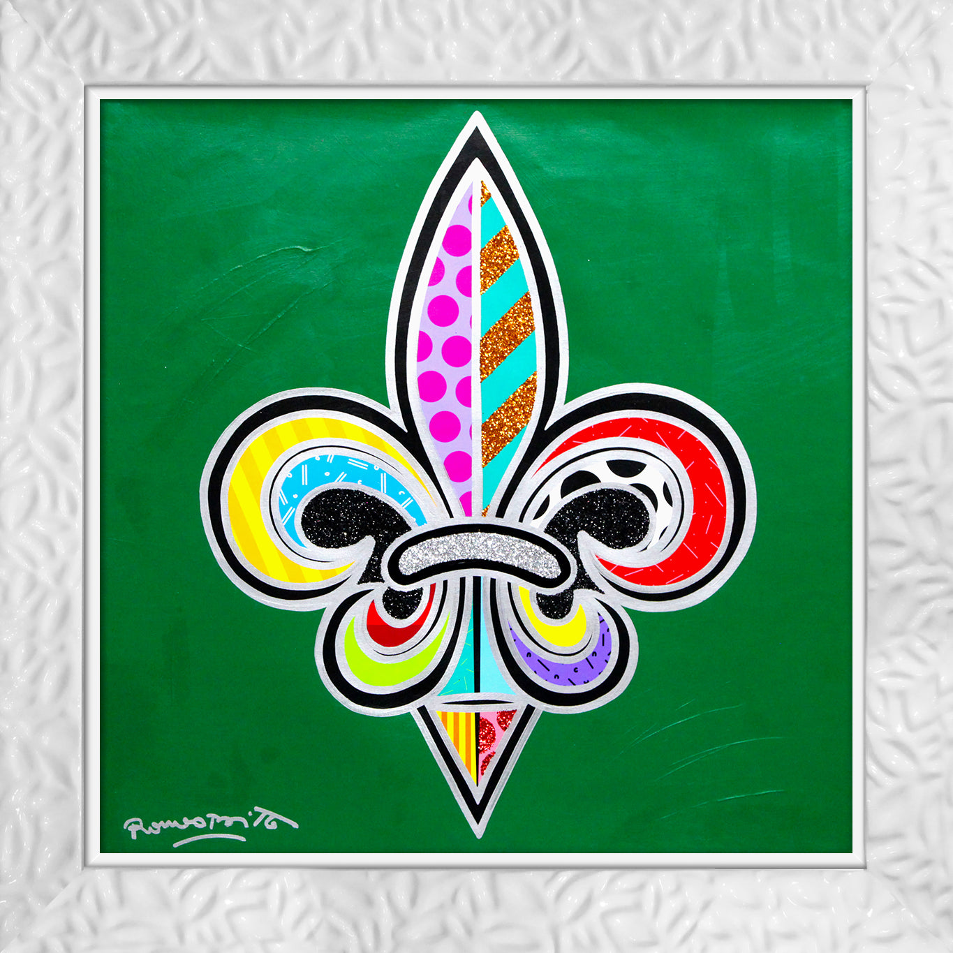FLEUR-DE-LIS - Mixed Media Original