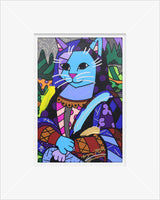 NEW MONA CAT -  Mixed Media Original