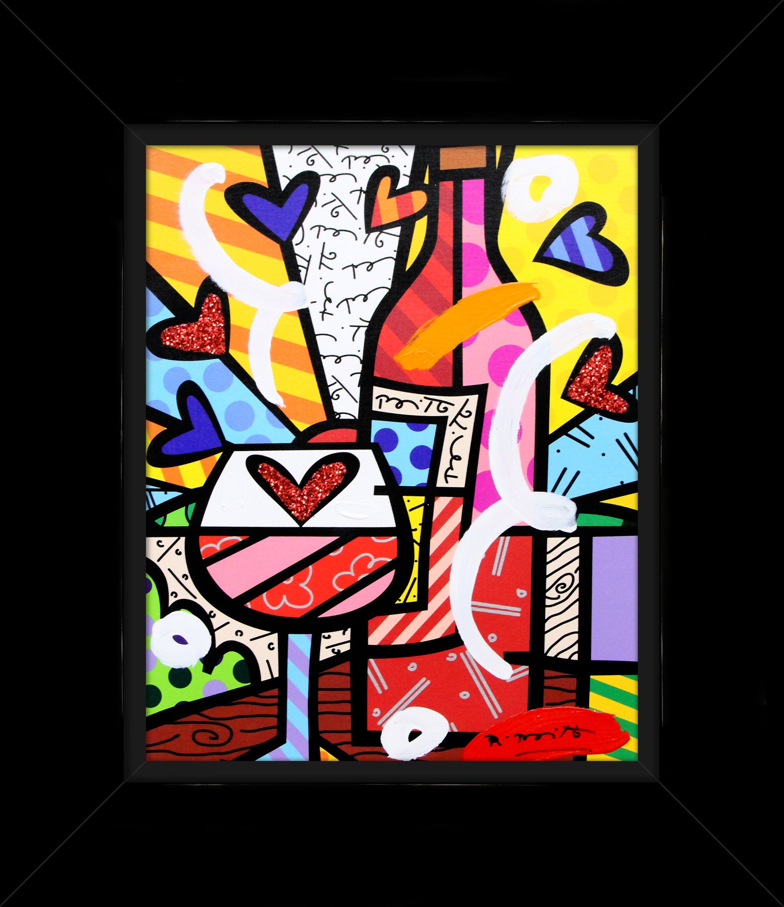 FOOD AND WINE - Mixed Media Original