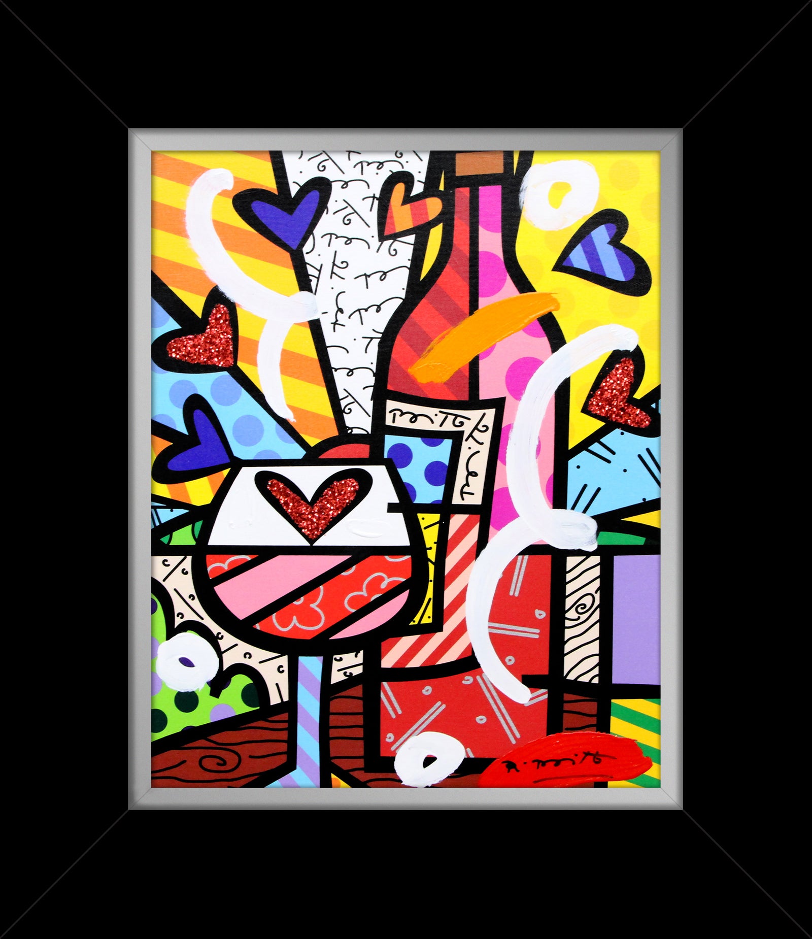 FOOD AND WINE - Mixed Media Original