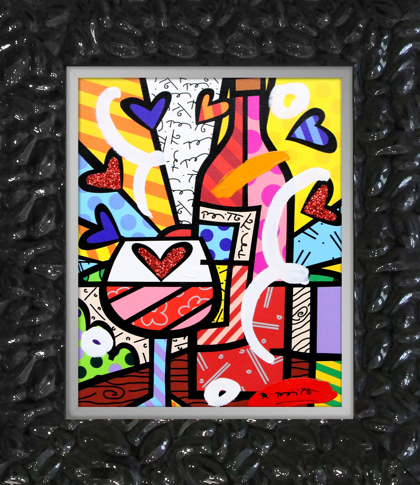 FOOD AND WINE - Mixed Media Original