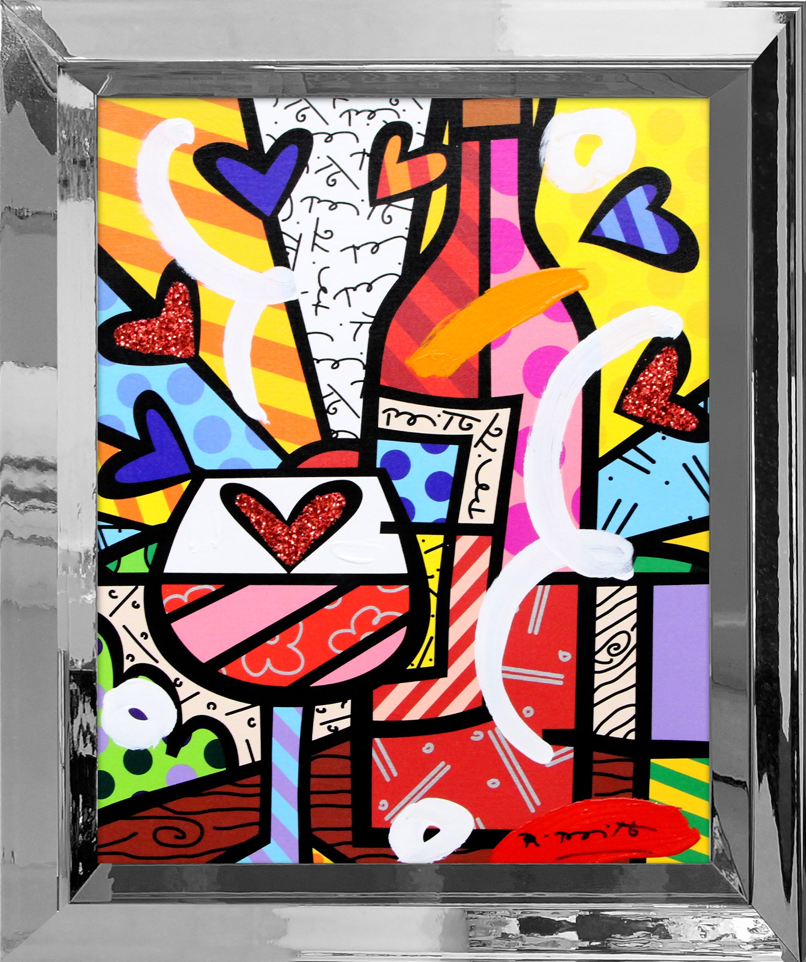 FOOD AND WINE - Mixed Media Original