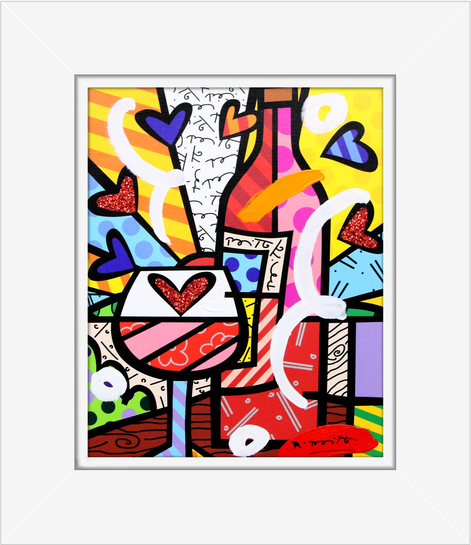 FOOD AND WINE - Mixed Media Original