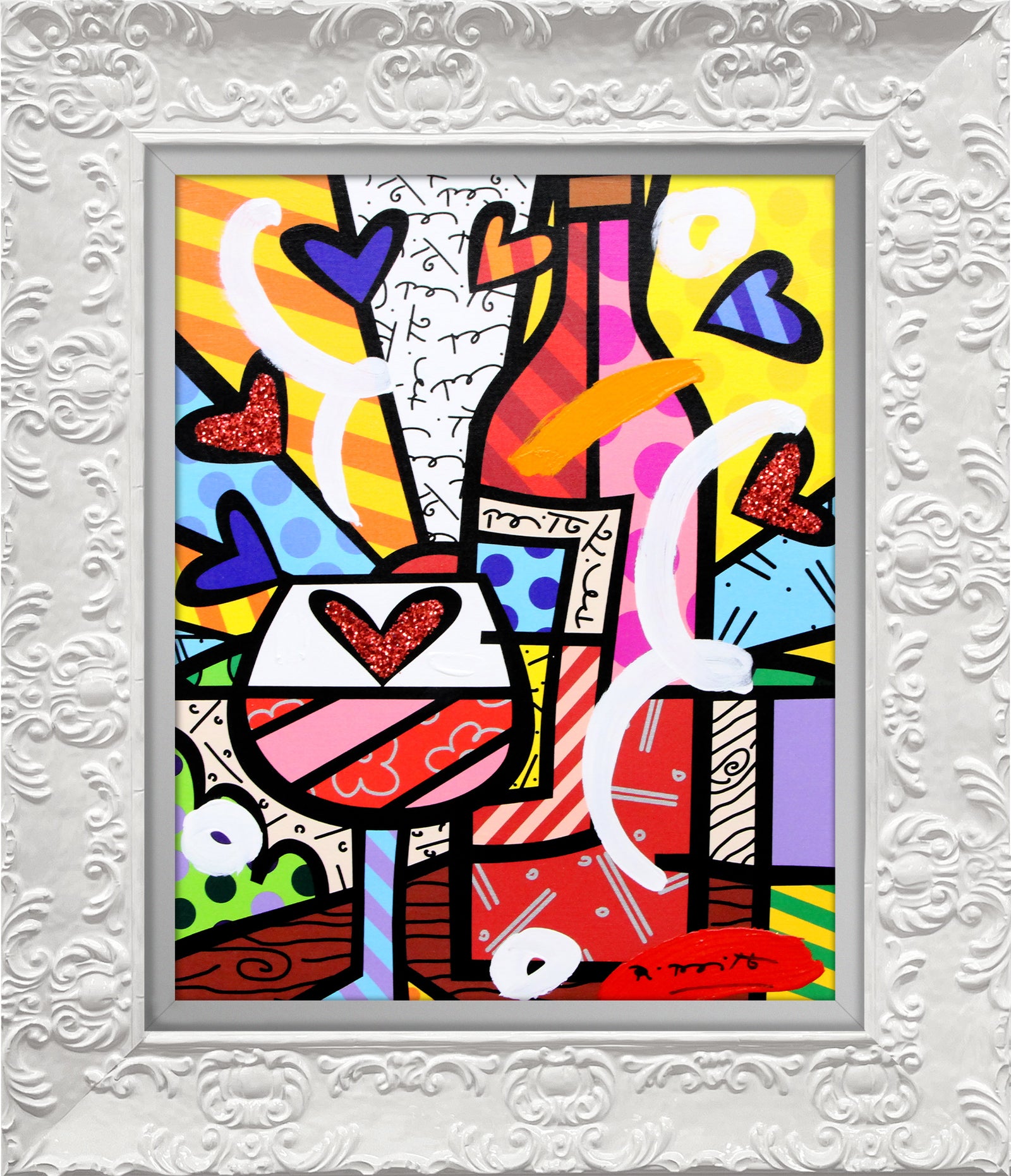 FOOD AND WINE - Mixed Media Original