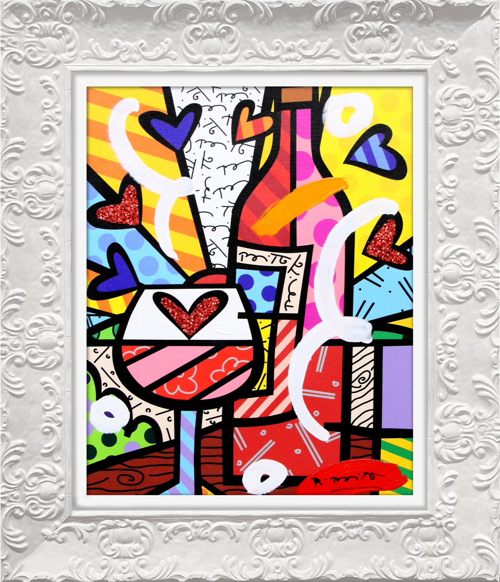 FOOD AND WINE - Mixed Media Original