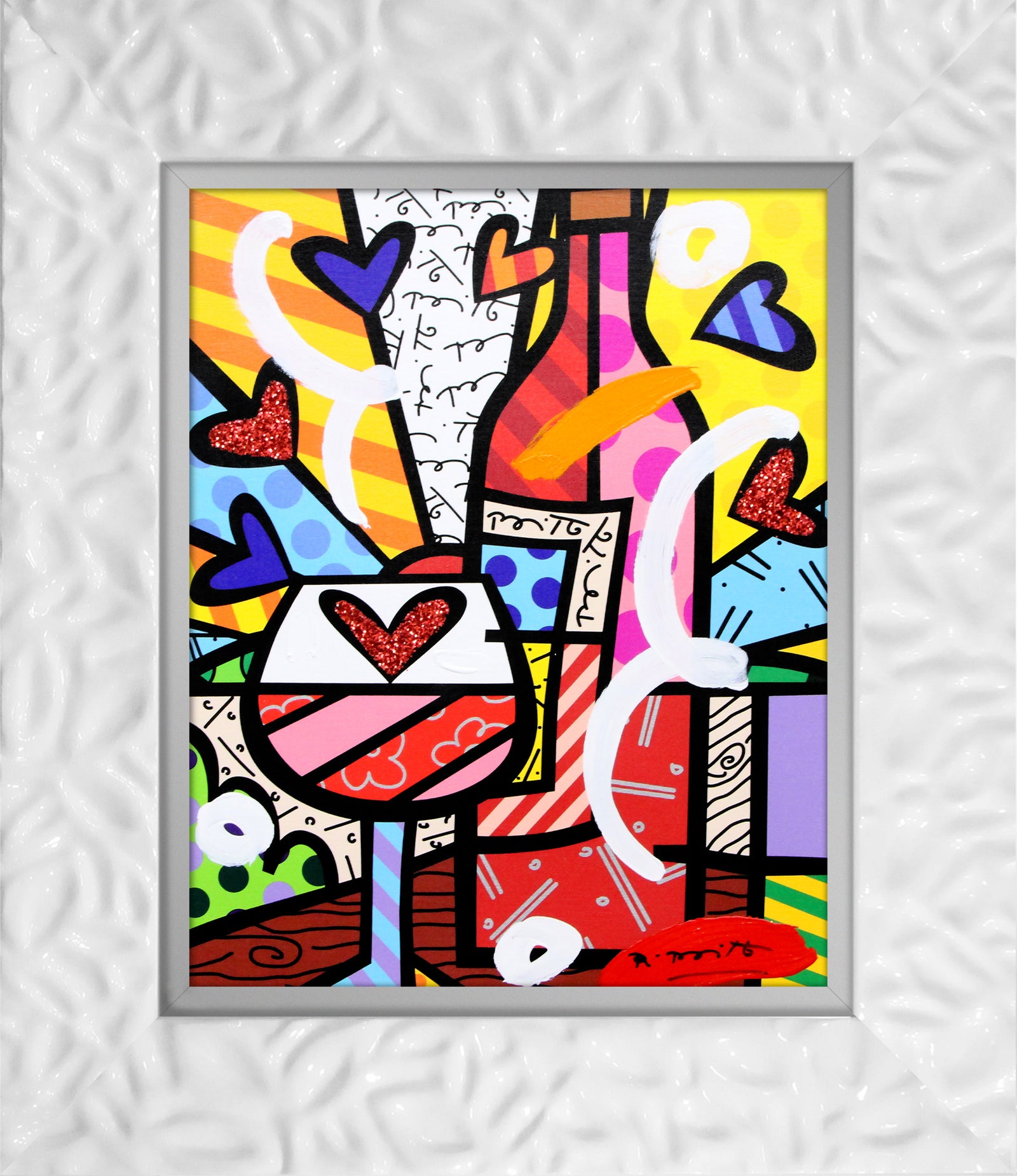 FOOD AND WINE - Mixed Media Original