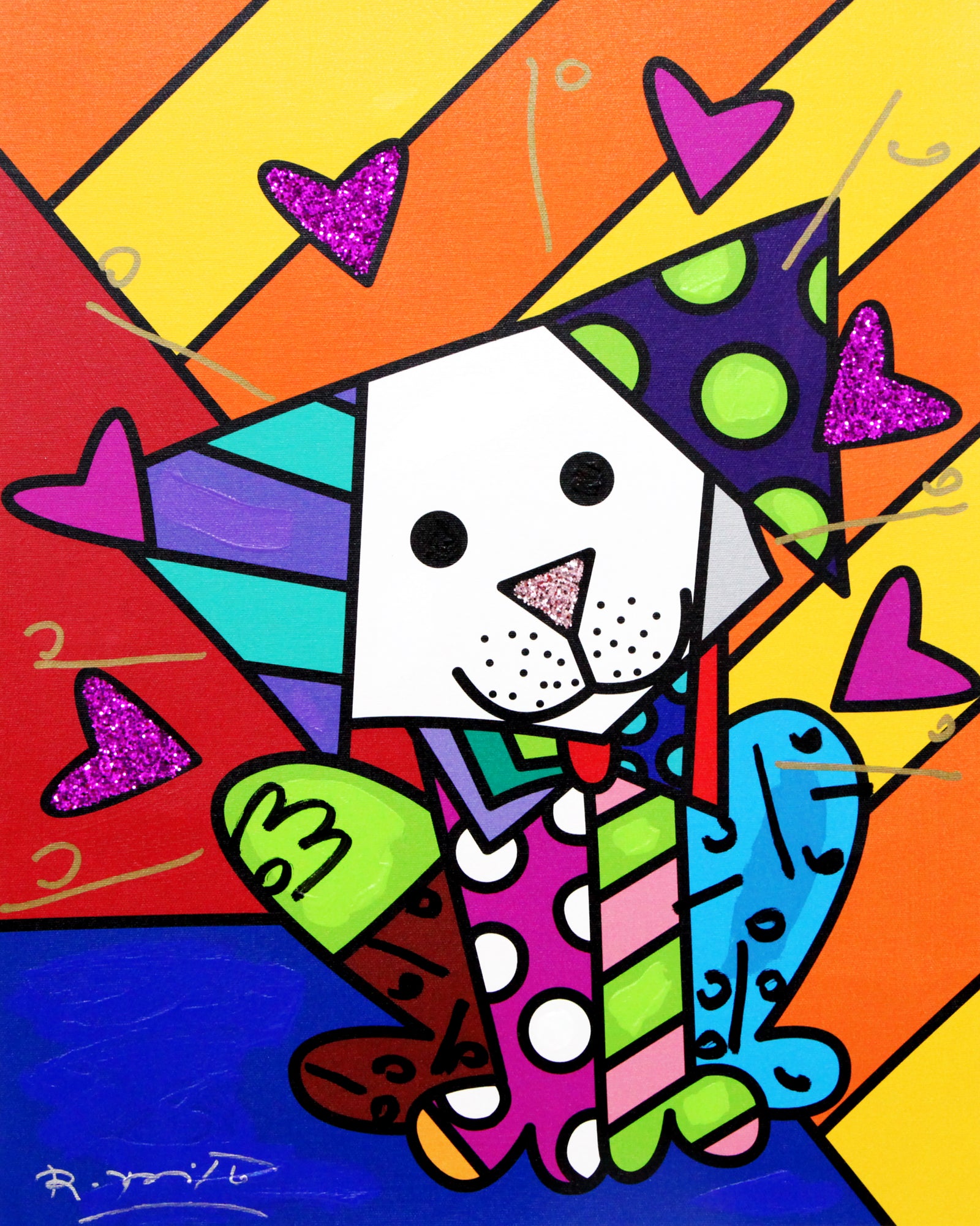 Andy Orange X - Mixed Media Original