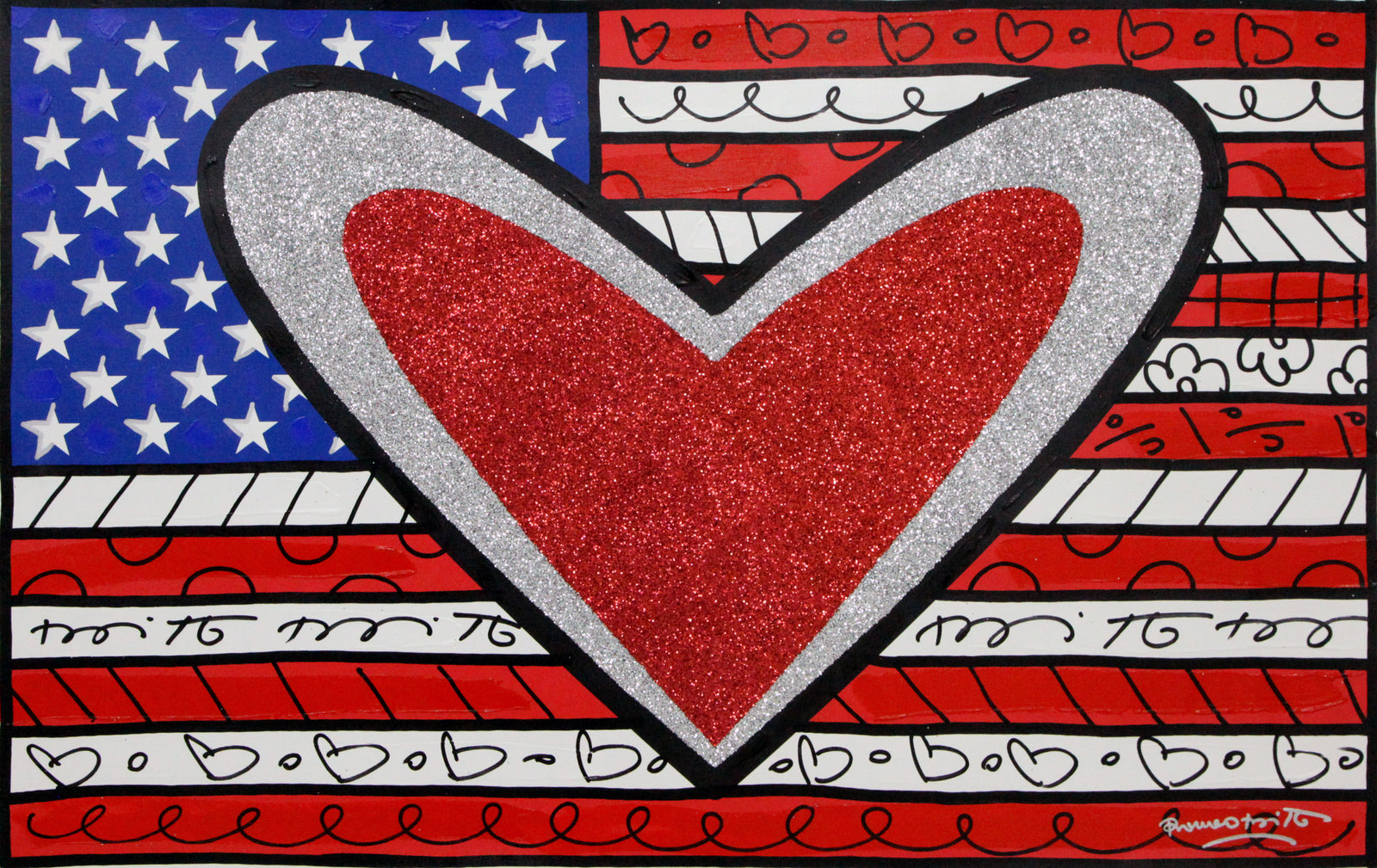 LOVE AMERICA - Mixed Media Original