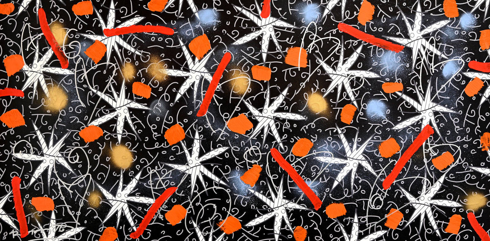 NIGHT STARS (BLACK) - Mixed Media Original