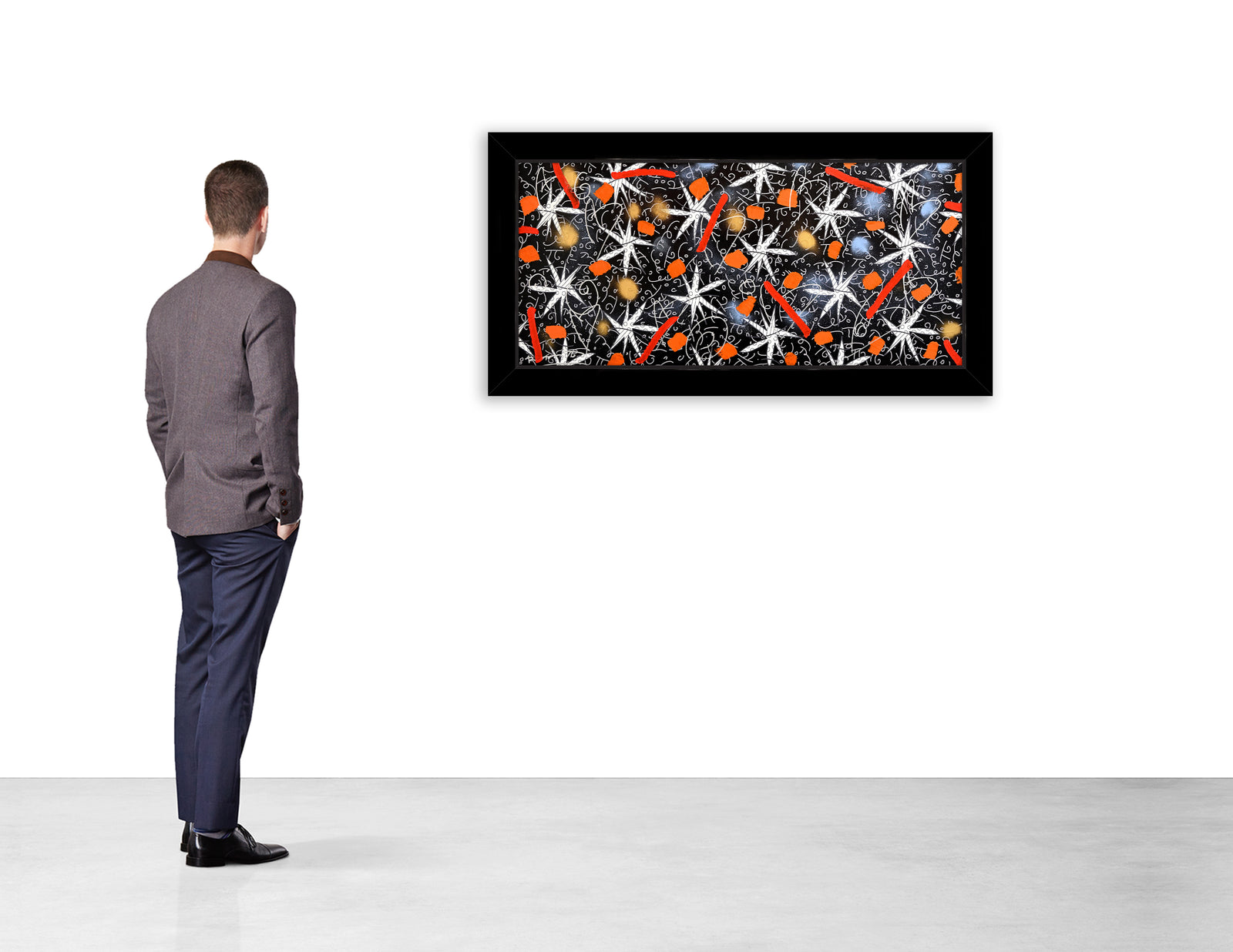 NIGHT STARS (BLACK) - Mixed Media Original