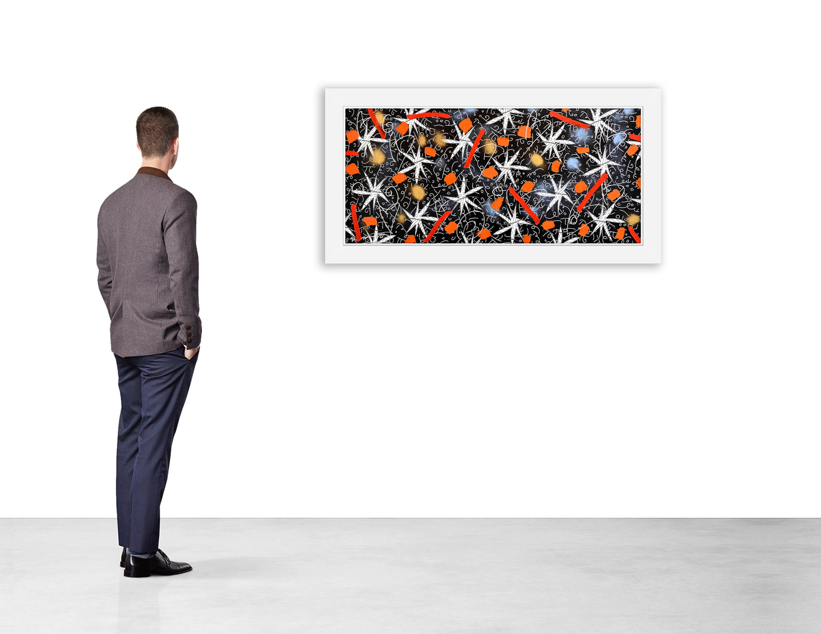 NIGHT STARS (BLACK) - Mixed Media Original