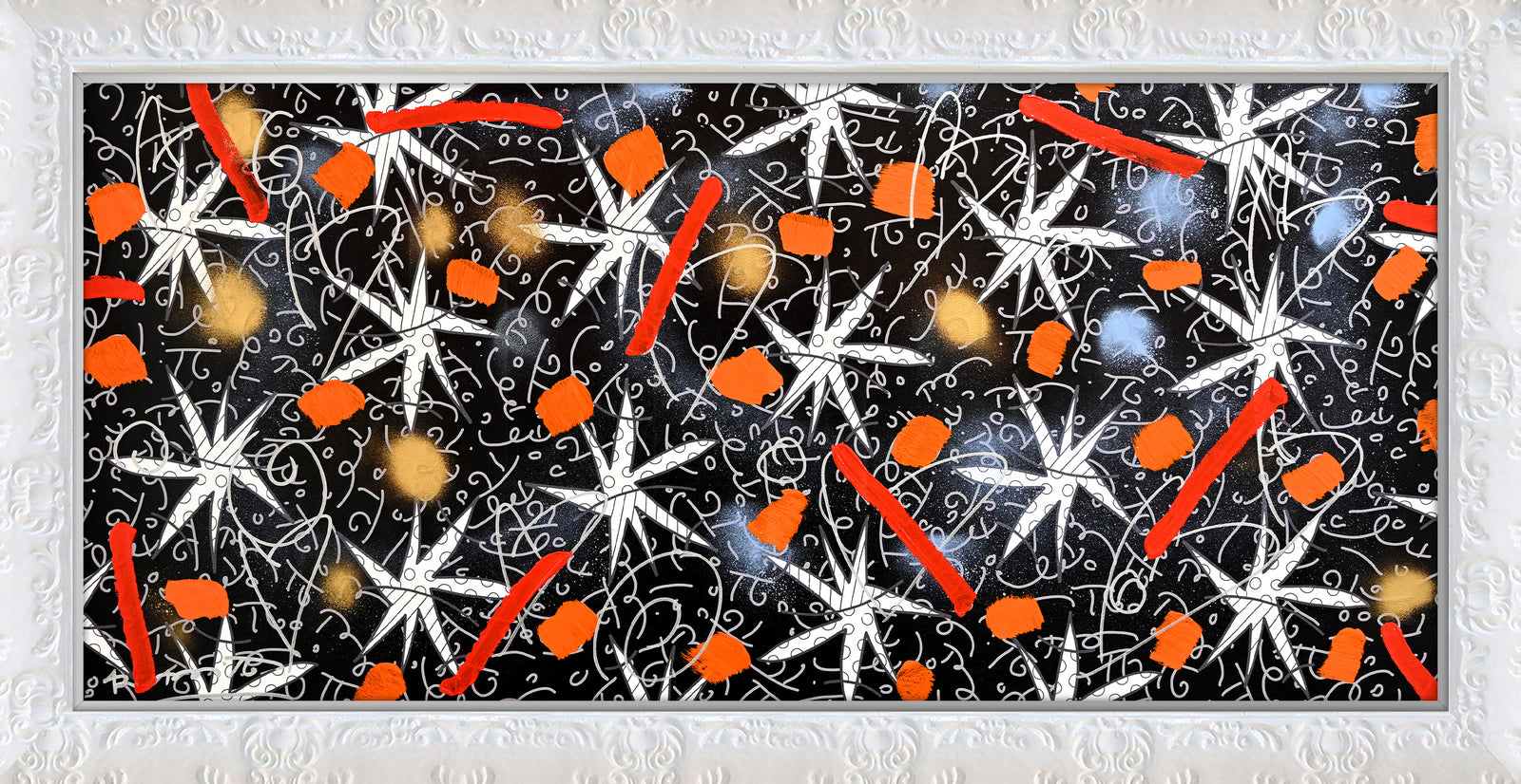 NIGHT STARS (BLACK) - Mixed Media Original