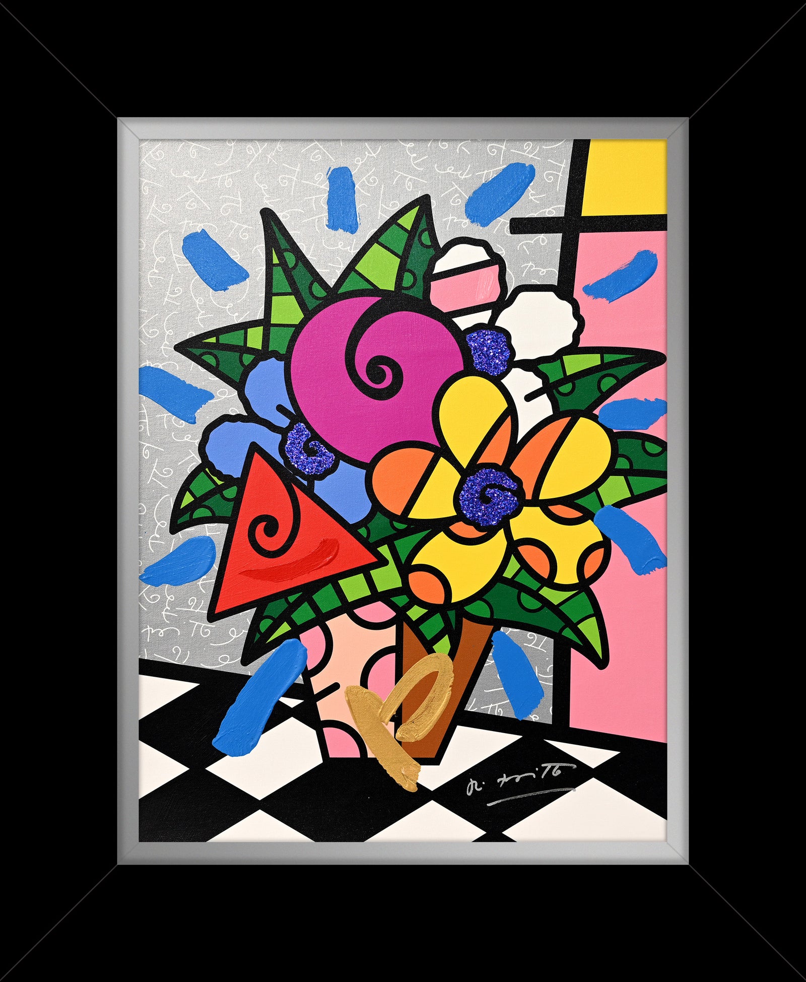 FLOWERS FOR YOU - Mixed Media Original