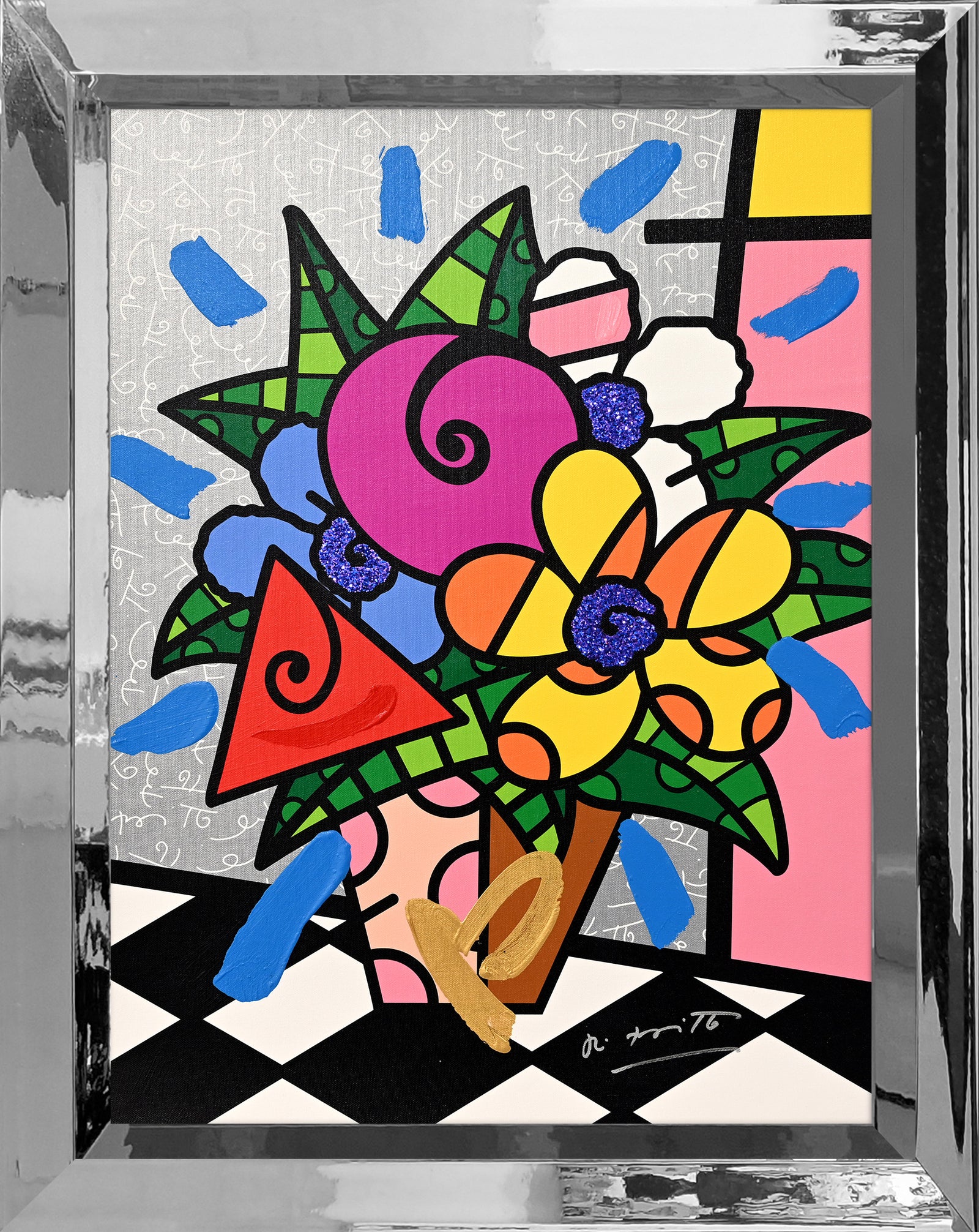 FLOWERS FOR YOU - Mixed Media Original