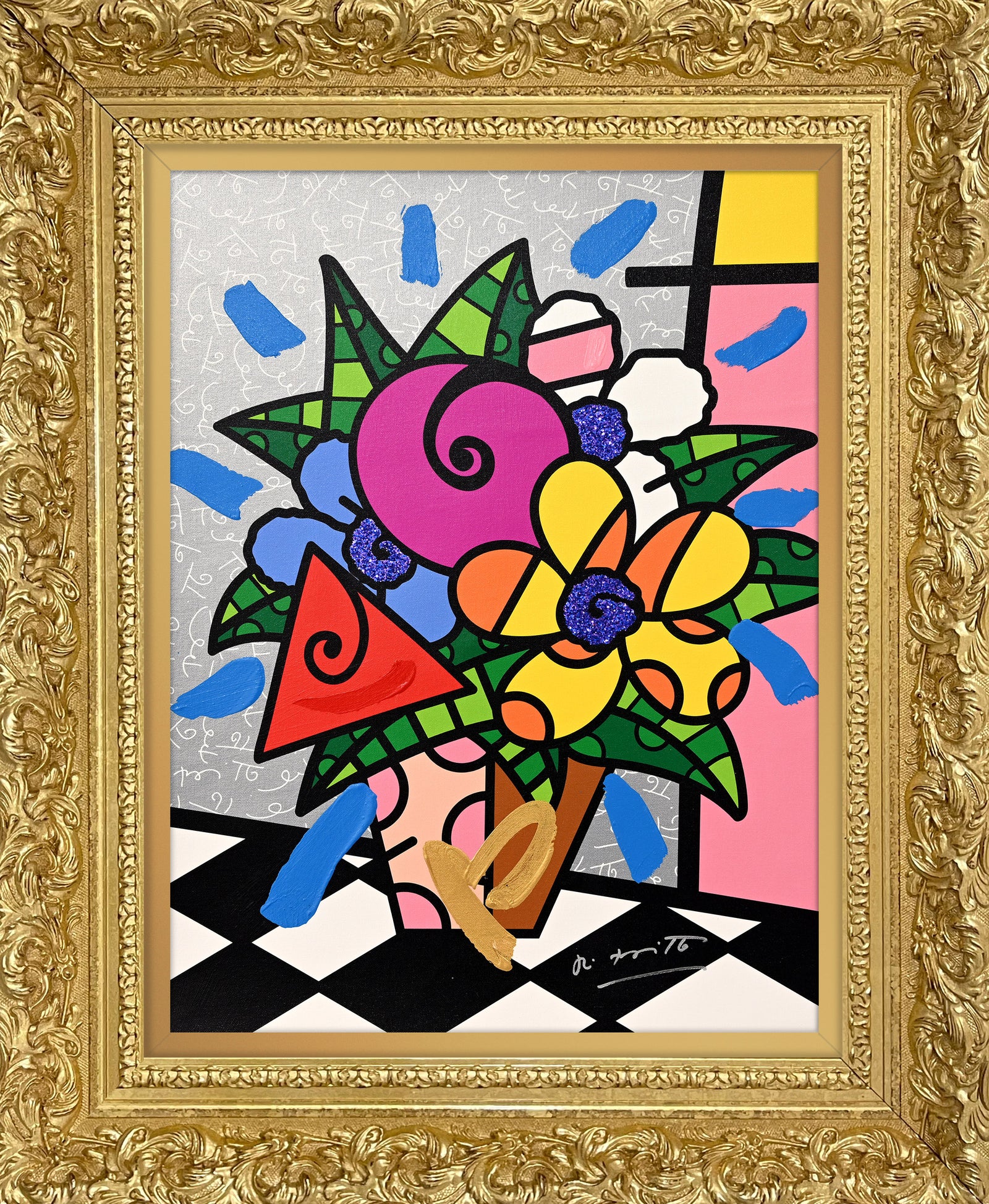 FLOWERS FOR YOU - Mixed Media Original