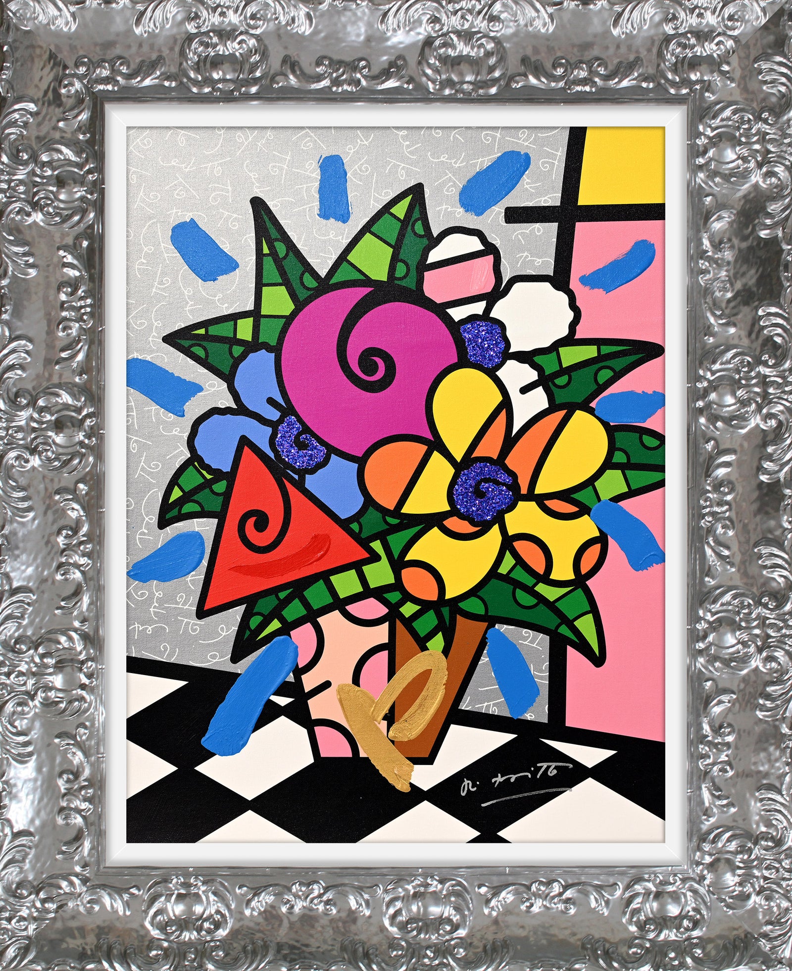 FLOWERS FOR YOU - Mixed Media Original