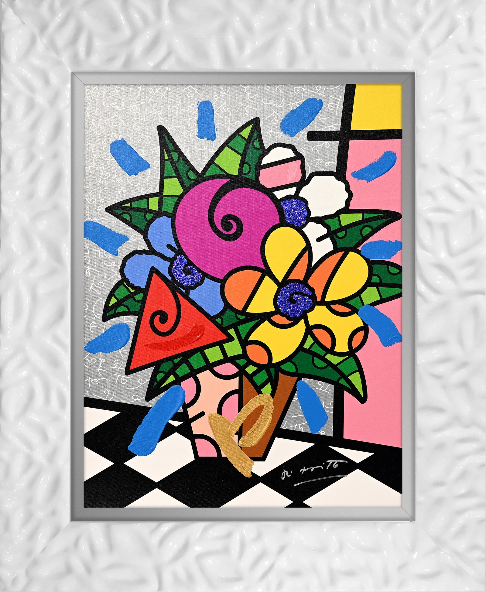 FLOWERS FOR YOU - Mixed Media Original