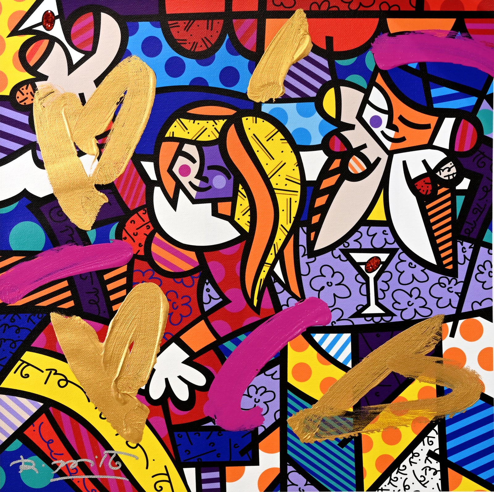 DOING LUNCH AGAIN - Mixed Media Original