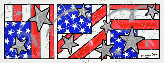 FLAG TRIPTYCH - Mixed Media Original