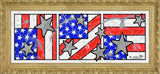 FLAG TRIPTYCH - Mixed Media Original
