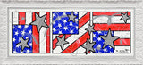 FLAG TRIPTYCH - Mixed Media Original