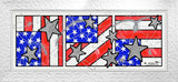 FLAG TRIPTYCH - Mixed Media Original