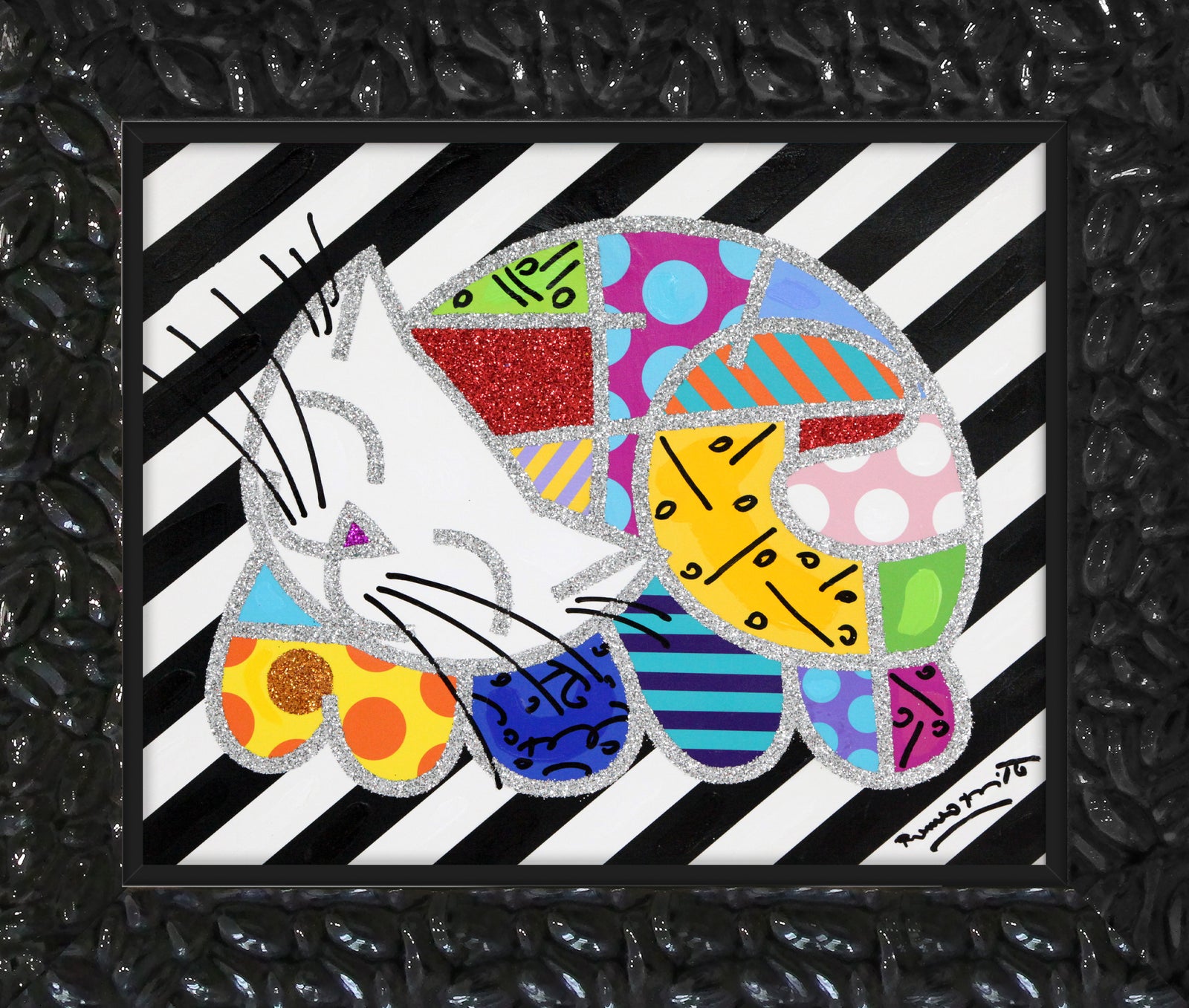 HAPPY CAT - Mixed Media Original