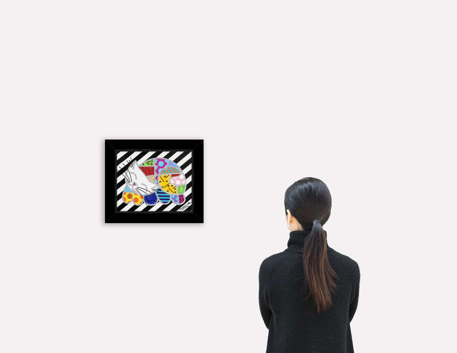 HAPPY CAT - Mixed Media Original