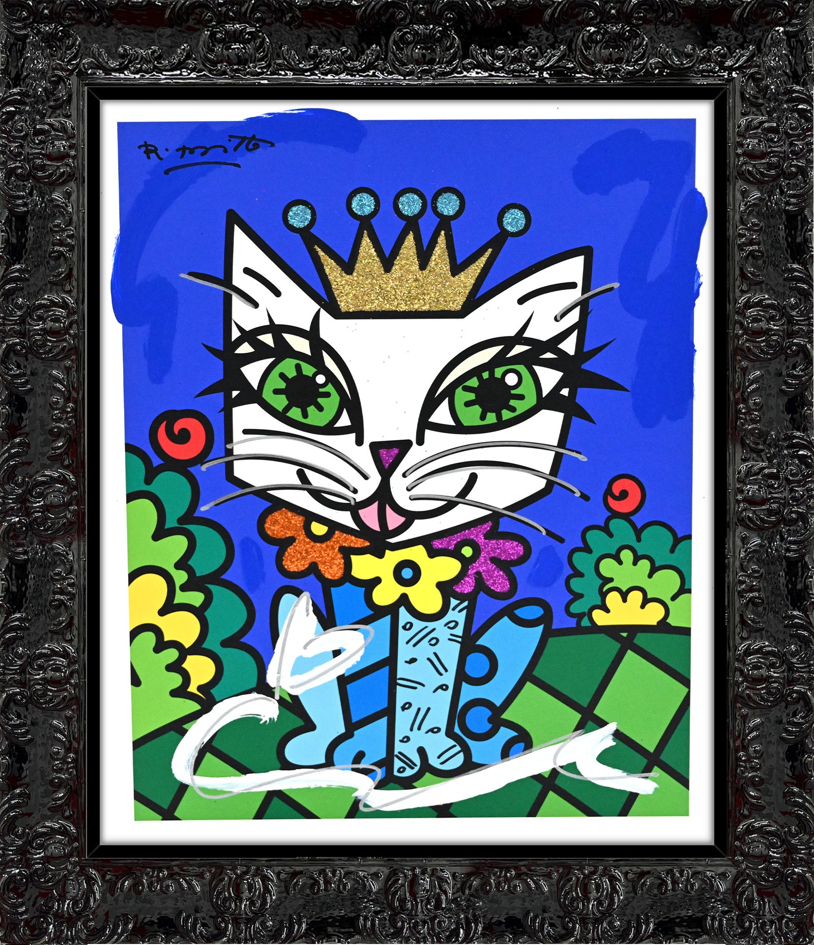 Royalty Cat - Mixed Media Original