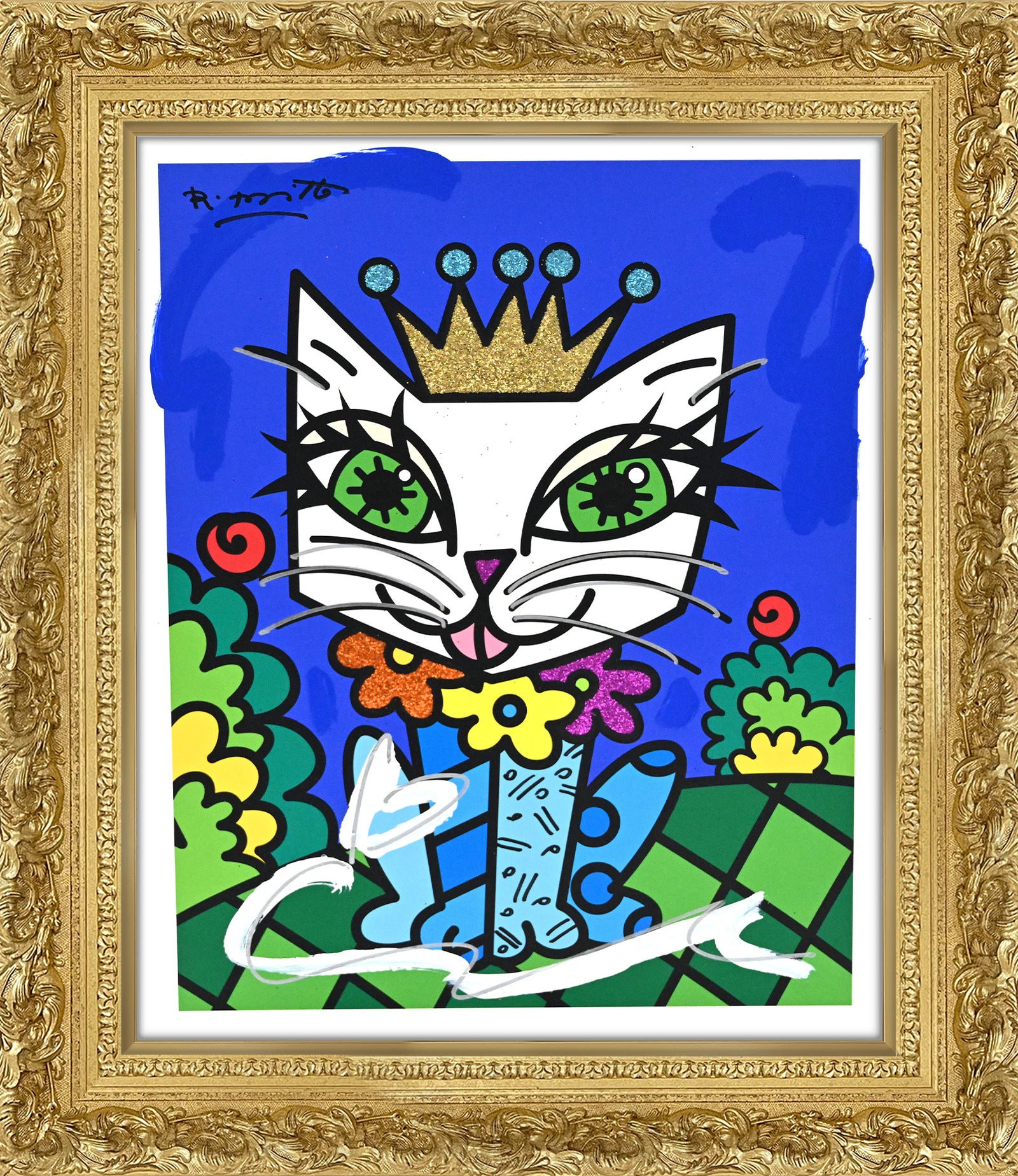 Royalty Cat - Mixed Media Original