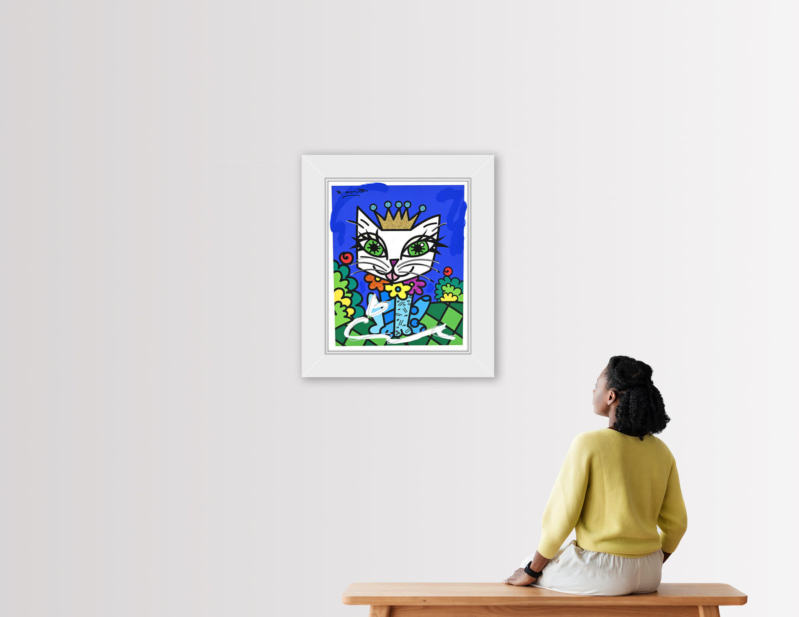 Royalty Cat - Mixed Media Original