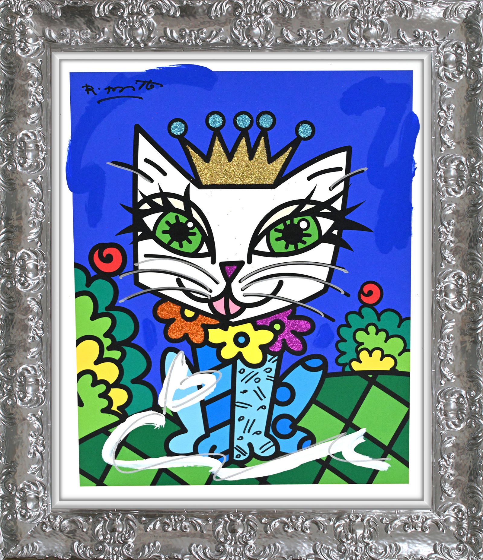 Royalty Cat - Mixed Media Original