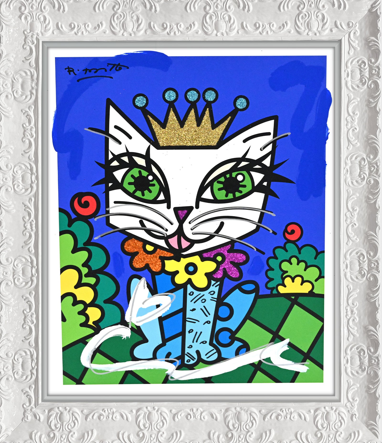 Royalty Cat - Mixed Media Original