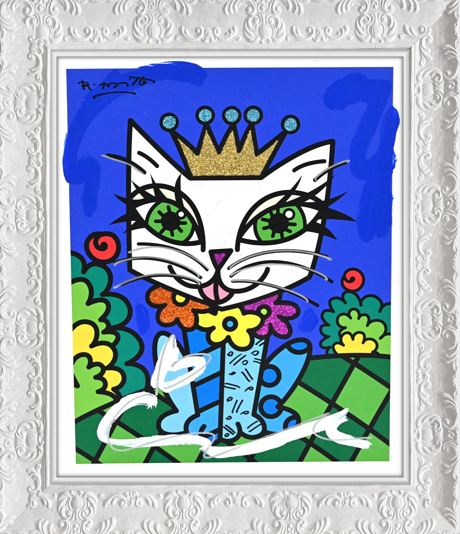 Royalty Cat - Mixed Media Original