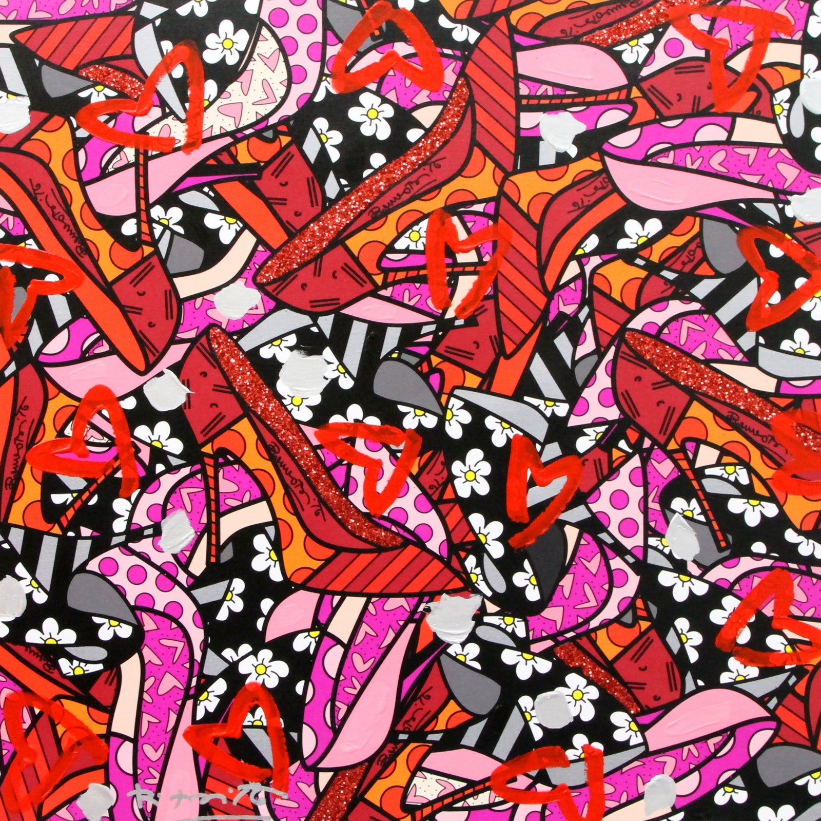 MANY HEELS - Mixed Media Original