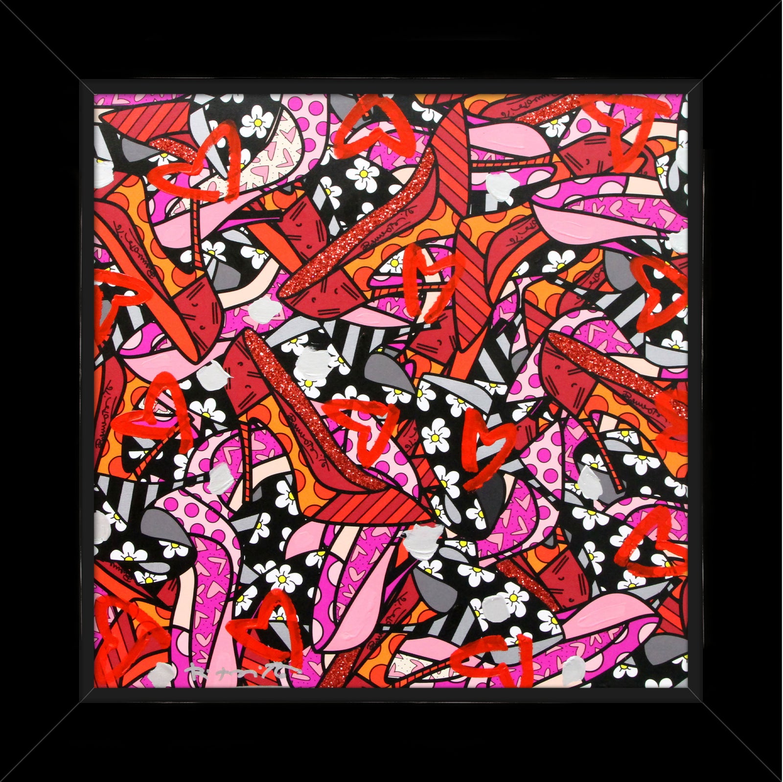 MANY HEELS - Mixed Media Original