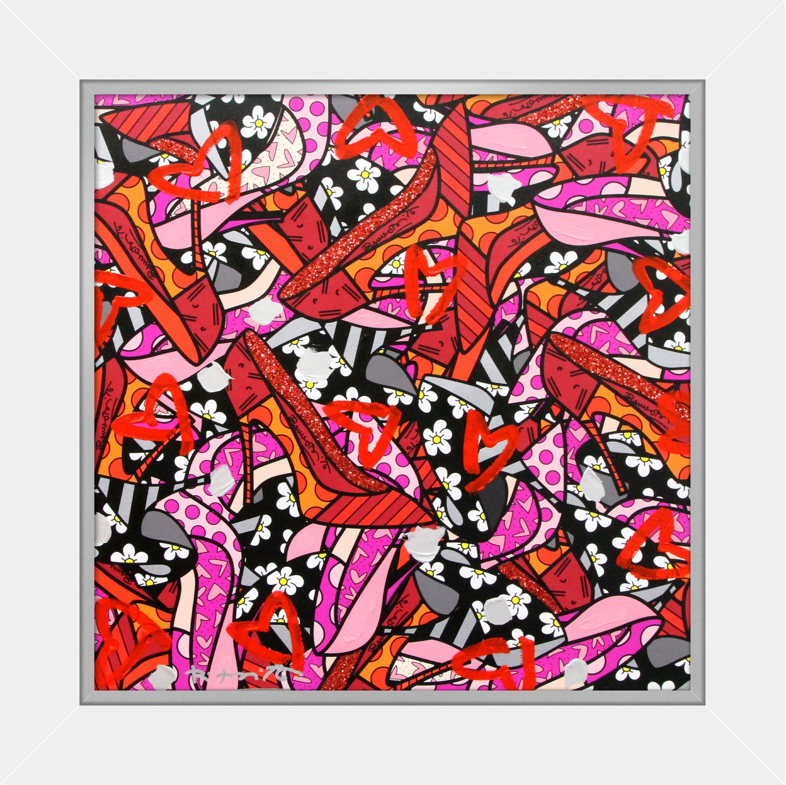 MANY HEELS - Mixed Media Original