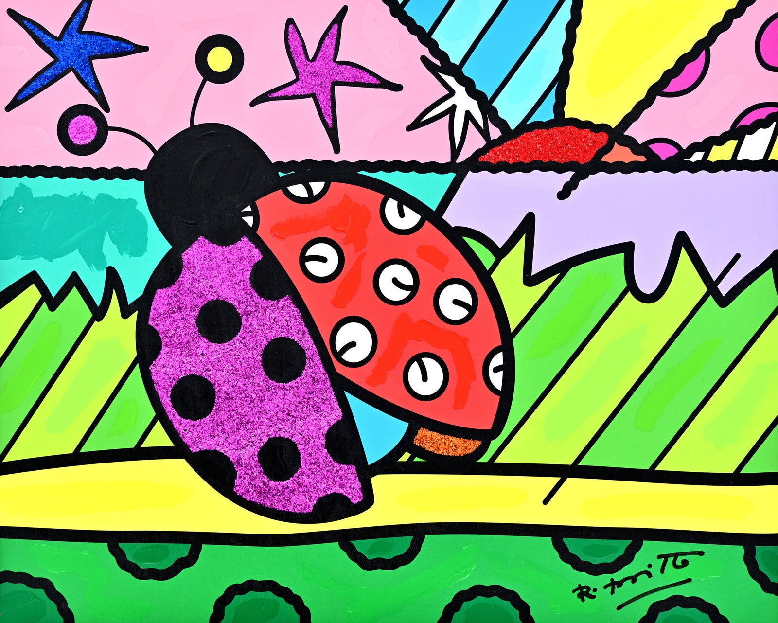 Lady Bug - Mixed Media Original