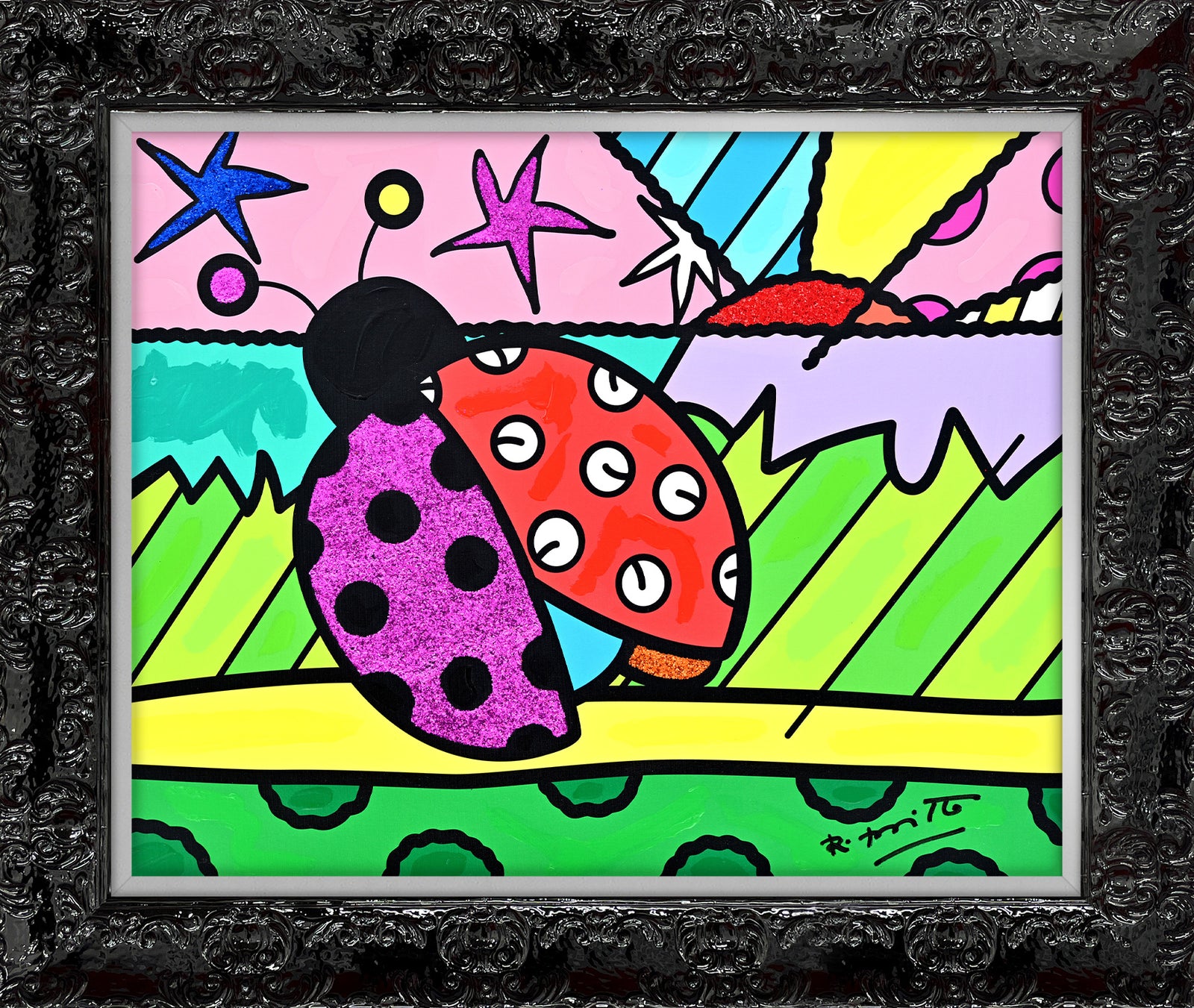 Lady Bug - Mixed Media Original