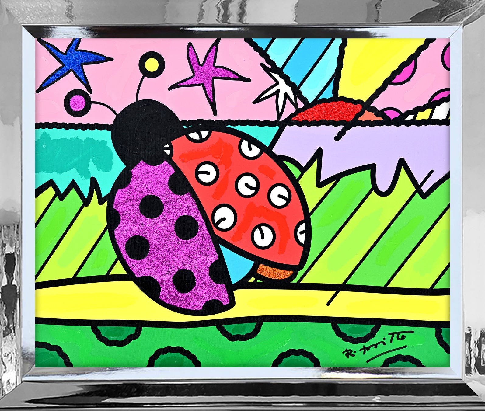 Lady Bug - Mixed Media Original