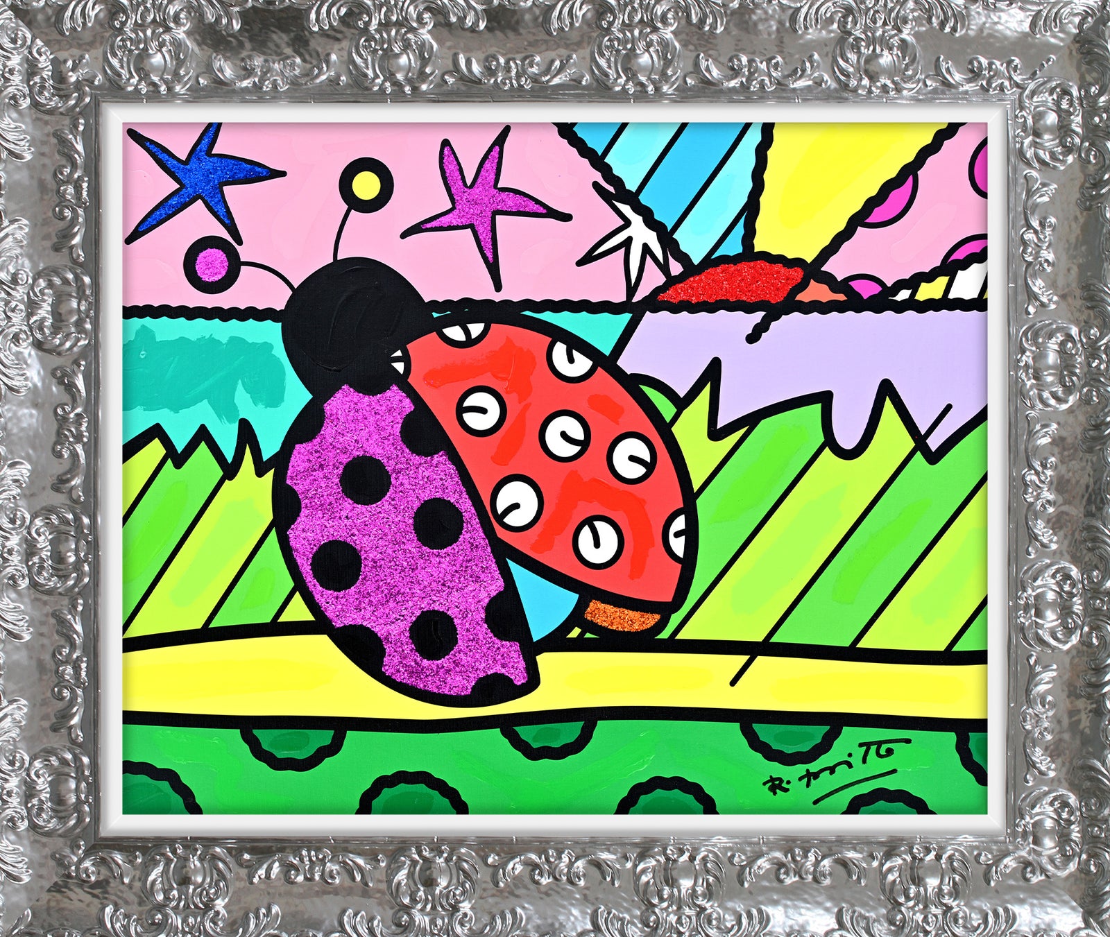 Lady Bug - Mixed Media Original