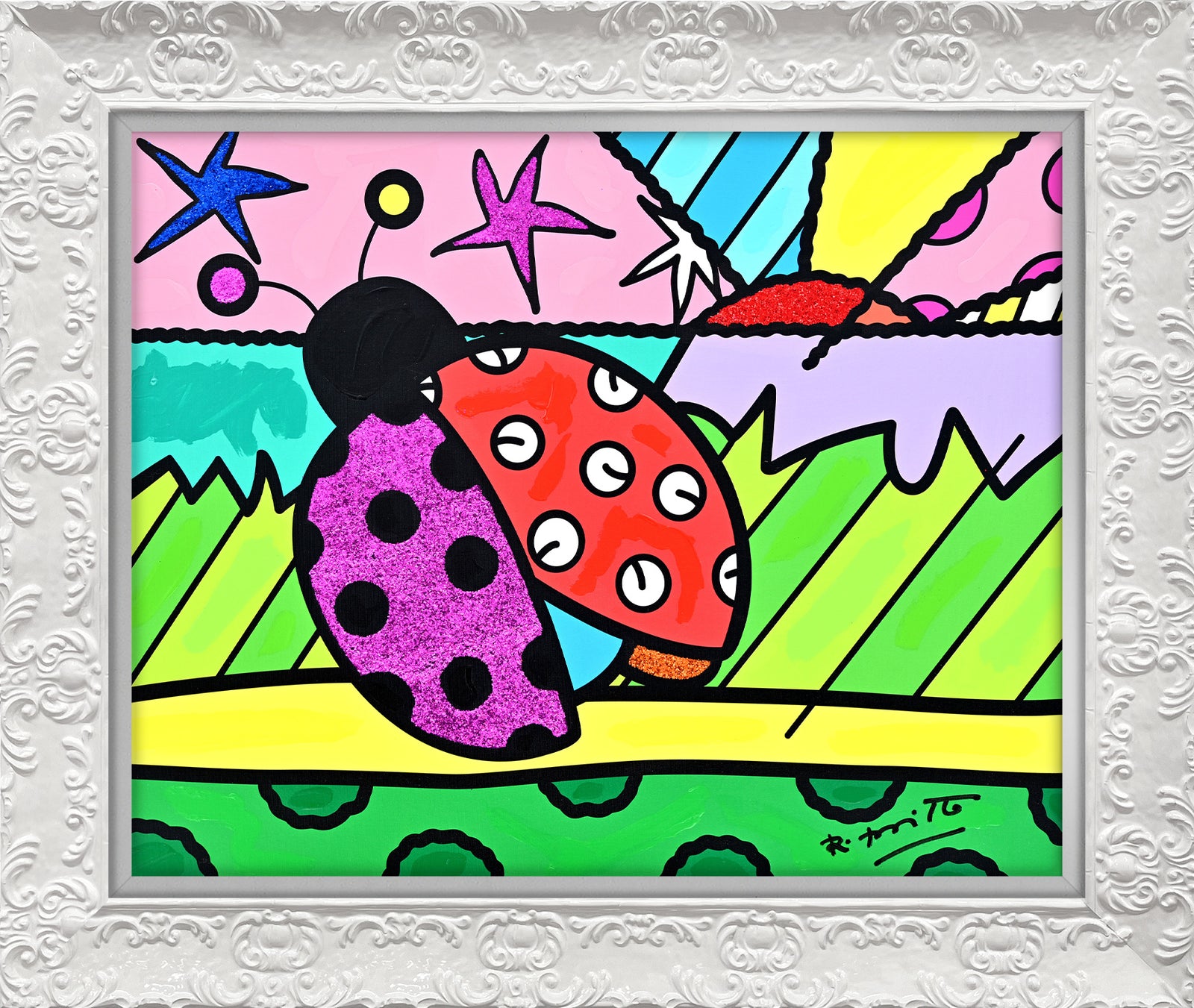Lady Bug - Mixed Media Original