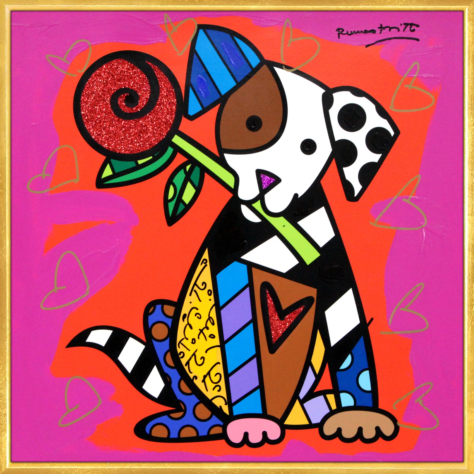 PUPPY LOVE - Mixed Media Original